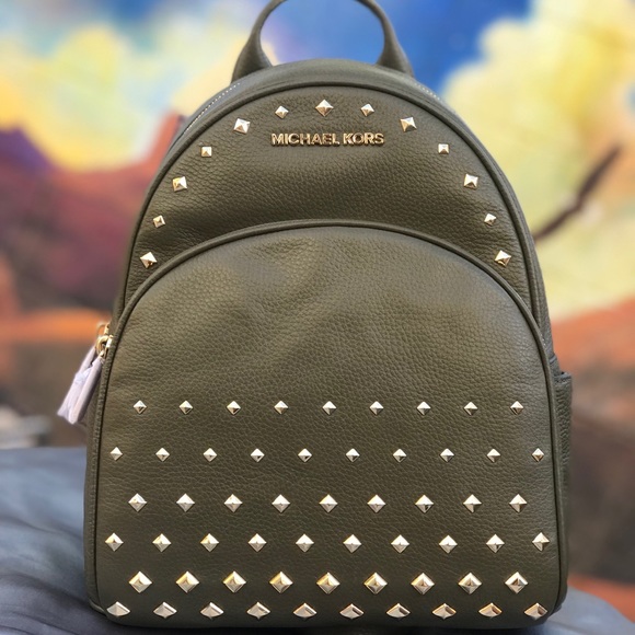 MICHAEL Michael Kors Handbags - Michael Kors Md/Stud Abbey Backpack Olive